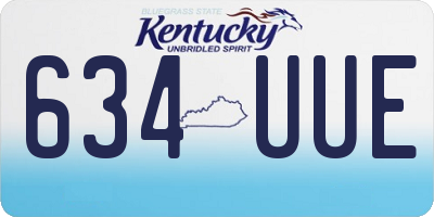 KY license plate 634UUE