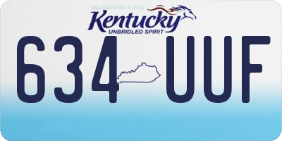 KY license plate 634UUF