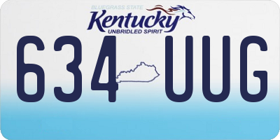 KY license plate 634UUG