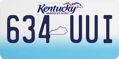 KY license plate 634UUI