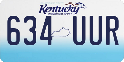 KY license plate 634UUR