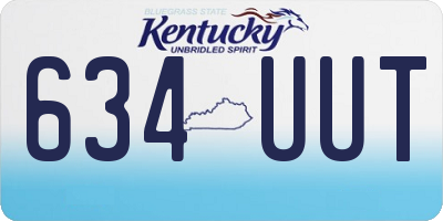KY license plate 634UUT