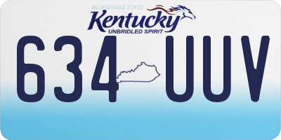KY license plate 634UUV