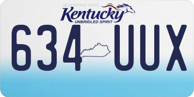 KY license plate 634UUX