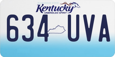 KY license plate 634UVA