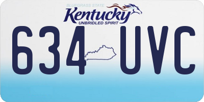 KY license plate 634UVC