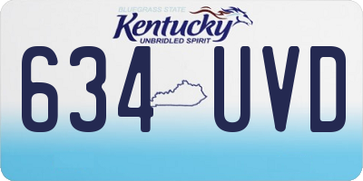 KY license plate 634UVD