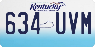 KY license plate 634UVM