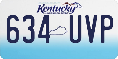 KY license plate 634UVP