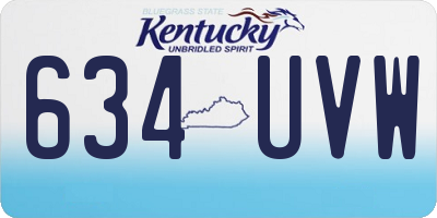 KY license plate 634UVW