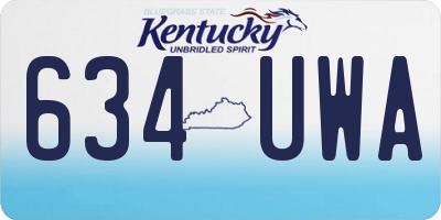 KY license plate 634UWA