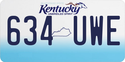 KY license plate 634UWE