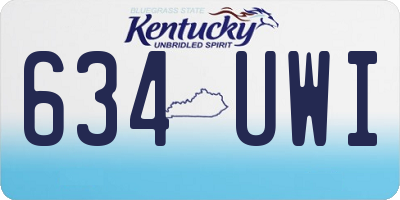 KY license plate 634UWI