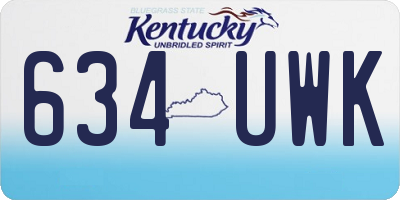 KY license plate 634UWK
