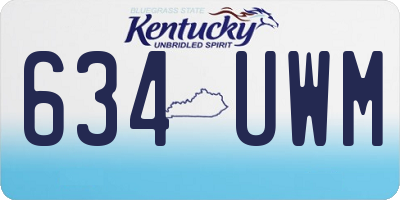 KY license plate 634UWM