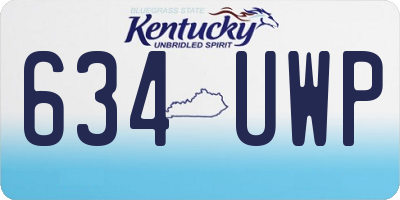KY license plate 634UWP