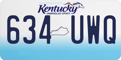 KY license plate 634UWQ