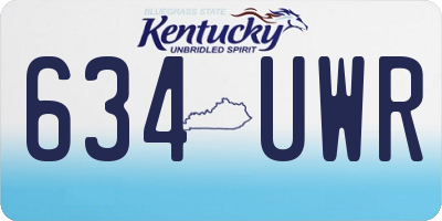 KY license plate 634UWR