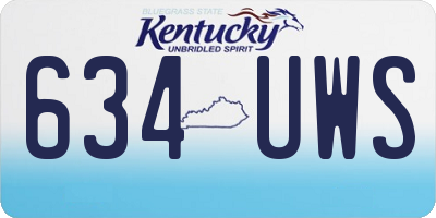 KY license plate 634UWS