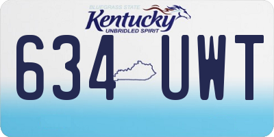 KY license plate 634UWT