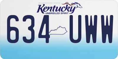 KY license plate 634UWW