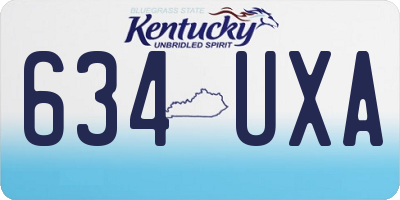 KY license plate 634UXA