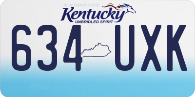 KY license plate 634UXK