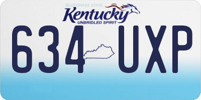 KY license plate 634UXP