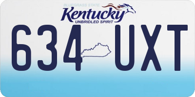 KY license plate 634UXT