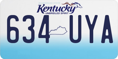 KY license plate 634UYA