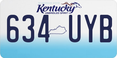 KY license plate 634UYB