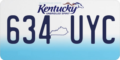 KY license plate 634UYC