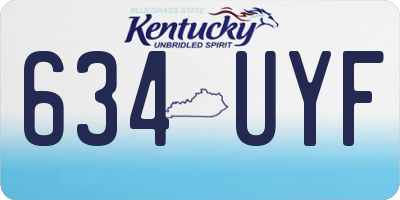 KY license plate 634UYF