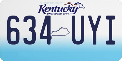 KY license plate 634UYI
