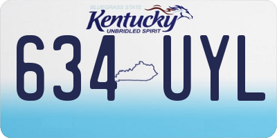 KY license plate 634UYL