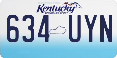 KY license plate 634UYN