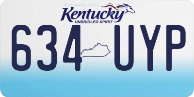 KY license plate 634UYP