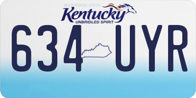 KY license plate 634UYR