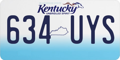 KY license plate 634UYS