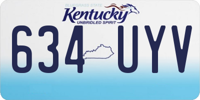 KY license plate 634UYV