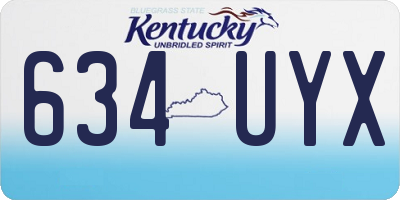 KY license plate 634UYX