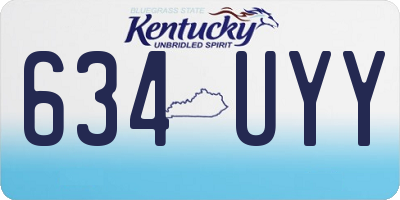 KY license plate 634UYY