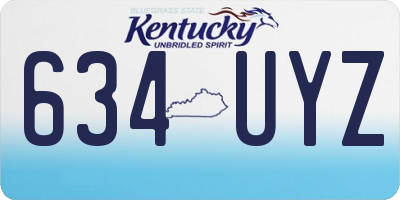 KY license plate 634UYZ