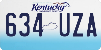 KY license plate 634UZA