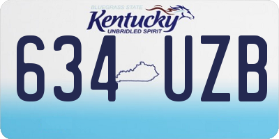 KY license plate 634UZB