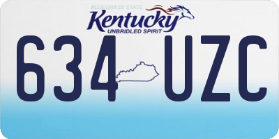 KY license plate 634UZC