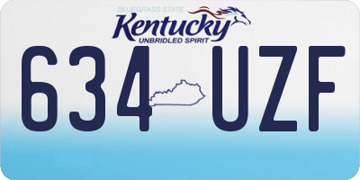 KY license plate 634UZF