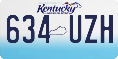 KY license plate 634UZH