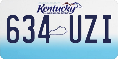 KY license plate 634UZI