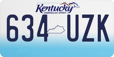 KY license plate 634UZK